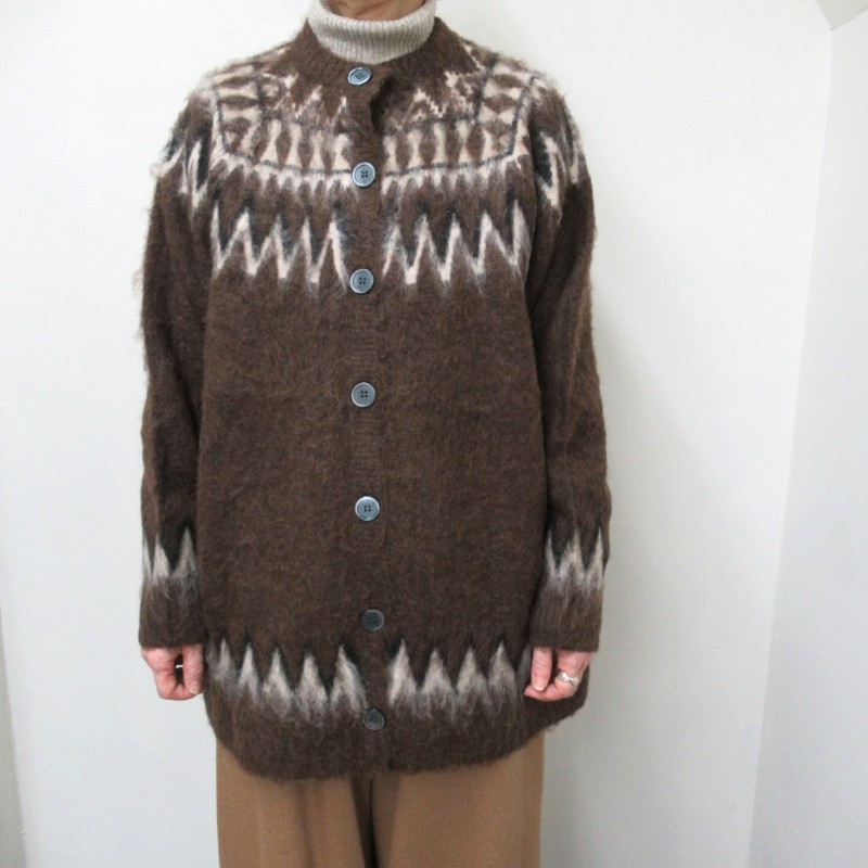 Vent d'oest フェアアイル柄カーディガン /BR系39